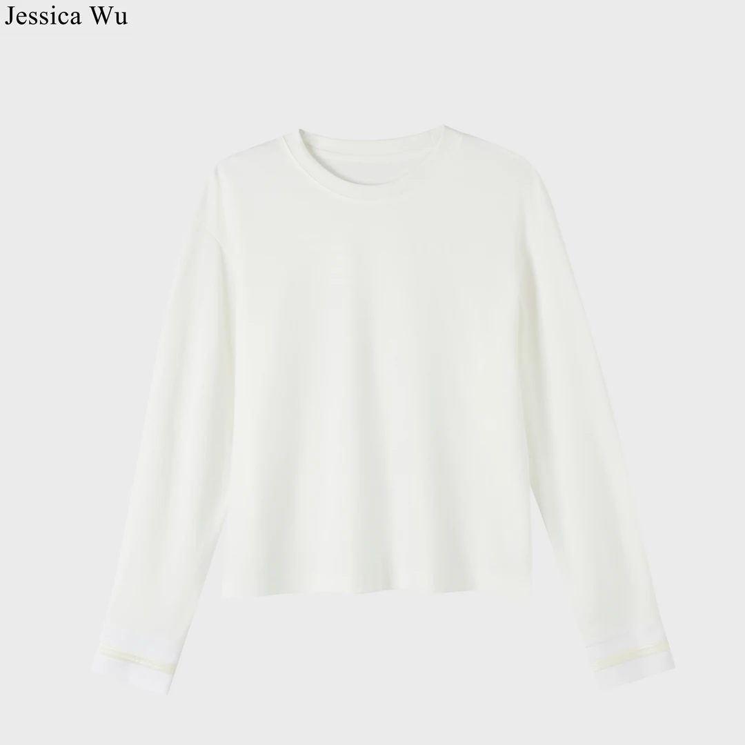 JESSICA WU万能搭配公式~中式盘扣柔软舒适肌理感进口醋酸棉T恤