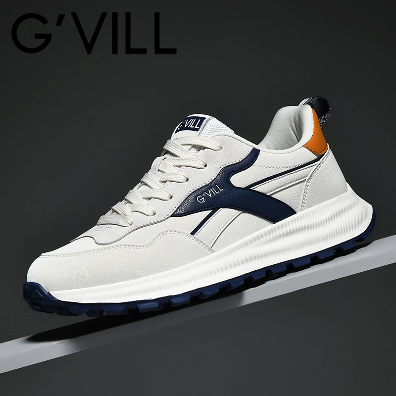 G'VILL/贵之步男士休闲鞋秋冬时尚百搭潮鞋防滑耐磨户外运动鞋男