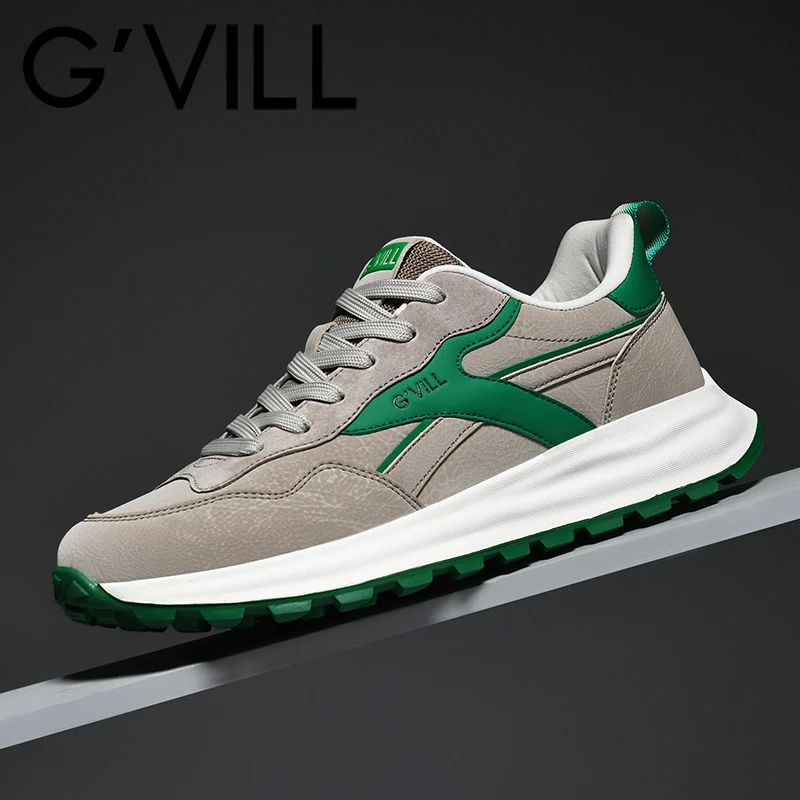 G'VILL/贵之步时尚舒适男鞋秋冬潮鞋百搭运动跑步男士透气休闲鞋