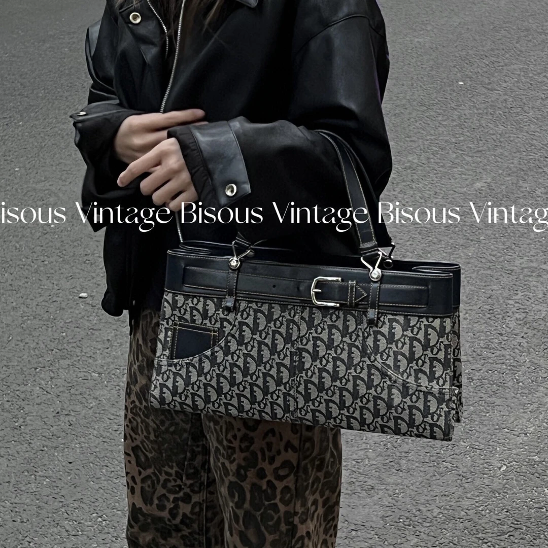 95新 DIOR/迪奥 dior 老花 牛仔裤 手提包