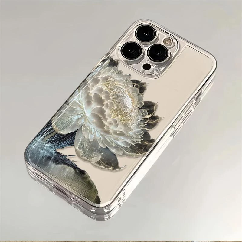 炫彩荷花果苹果oppo小米vivo华为iPhone15手机壳14promax太空软8