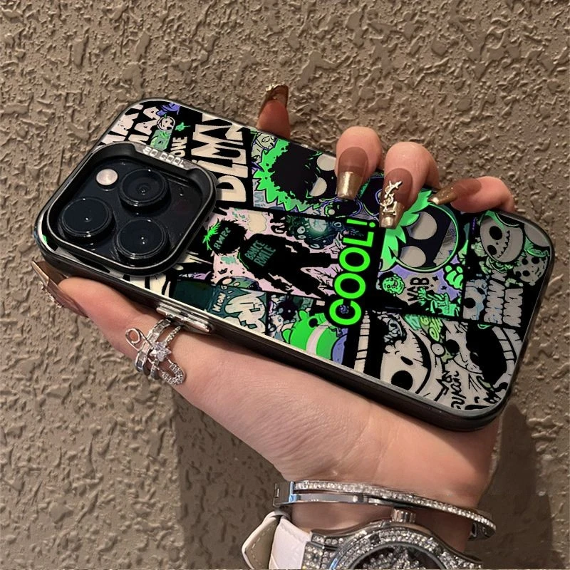 黑暗插画创意按键苹果15promax手机壳iPhone14pro13/11防摔软壳xr