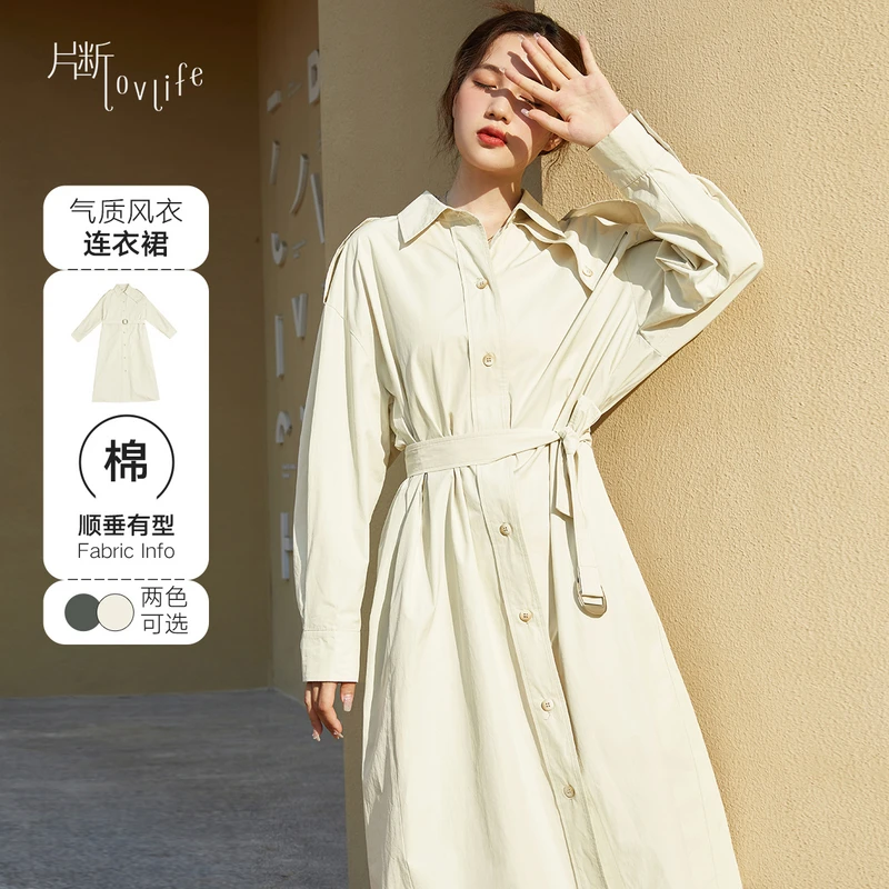 片断连衣裙女2025秋季新款简约时尚百搭长裙0153