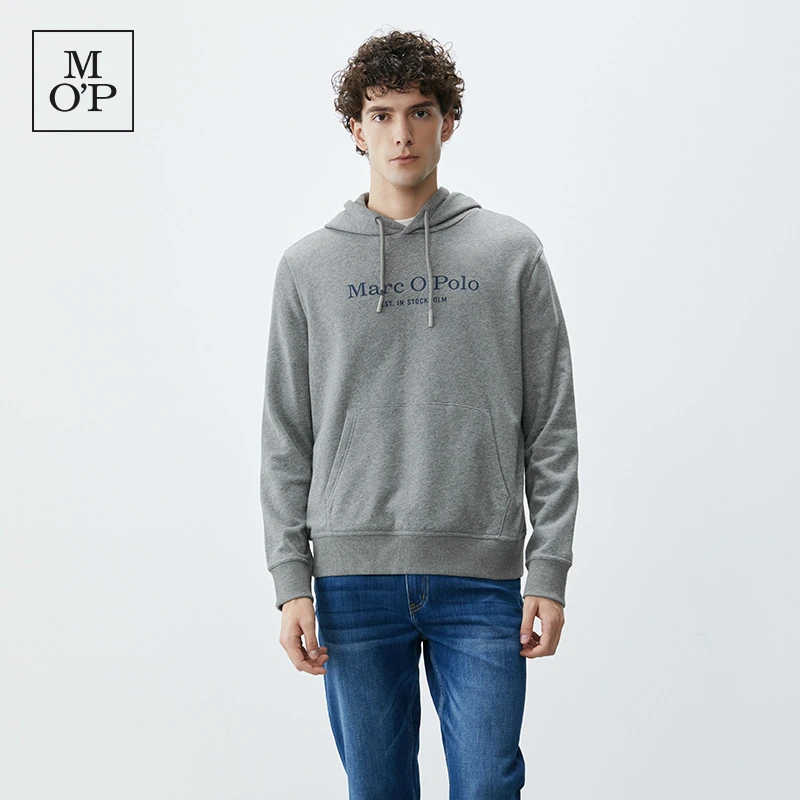 Marc O'Polo/MOP高能感秋季男上衣简约宽松休闲连帽卫衣舒适百搭