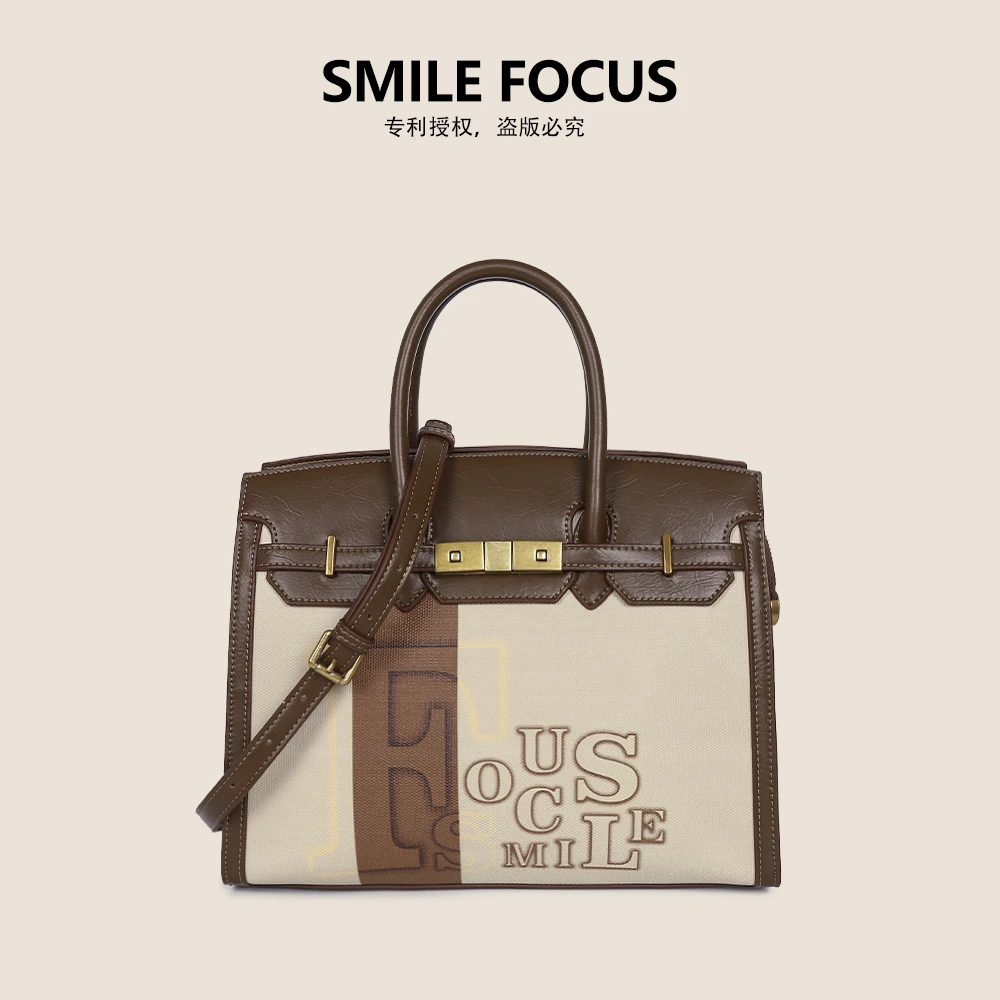 SMILE FOCUS 微笑有约设计师新品气质铂金高级质感单肩气质手提包