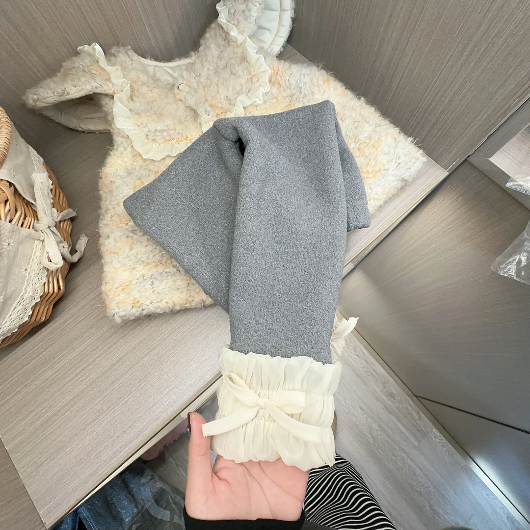 Y100 灰色加绒加厚打底裤
