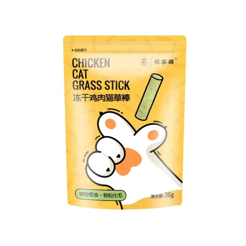 俏客萌 冻干鸡肉猫草磨牙棒 36g