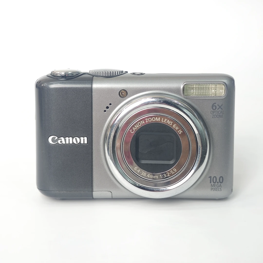 95新 Canon/佳能 a2000银黑拼色1000万像素6倍变焦ccd数码相机