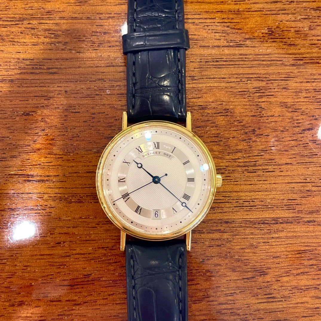 99新 BREGUET/宝玑 三只鱼/5930BA/18k黄金/单表/35.5mm/自动机械