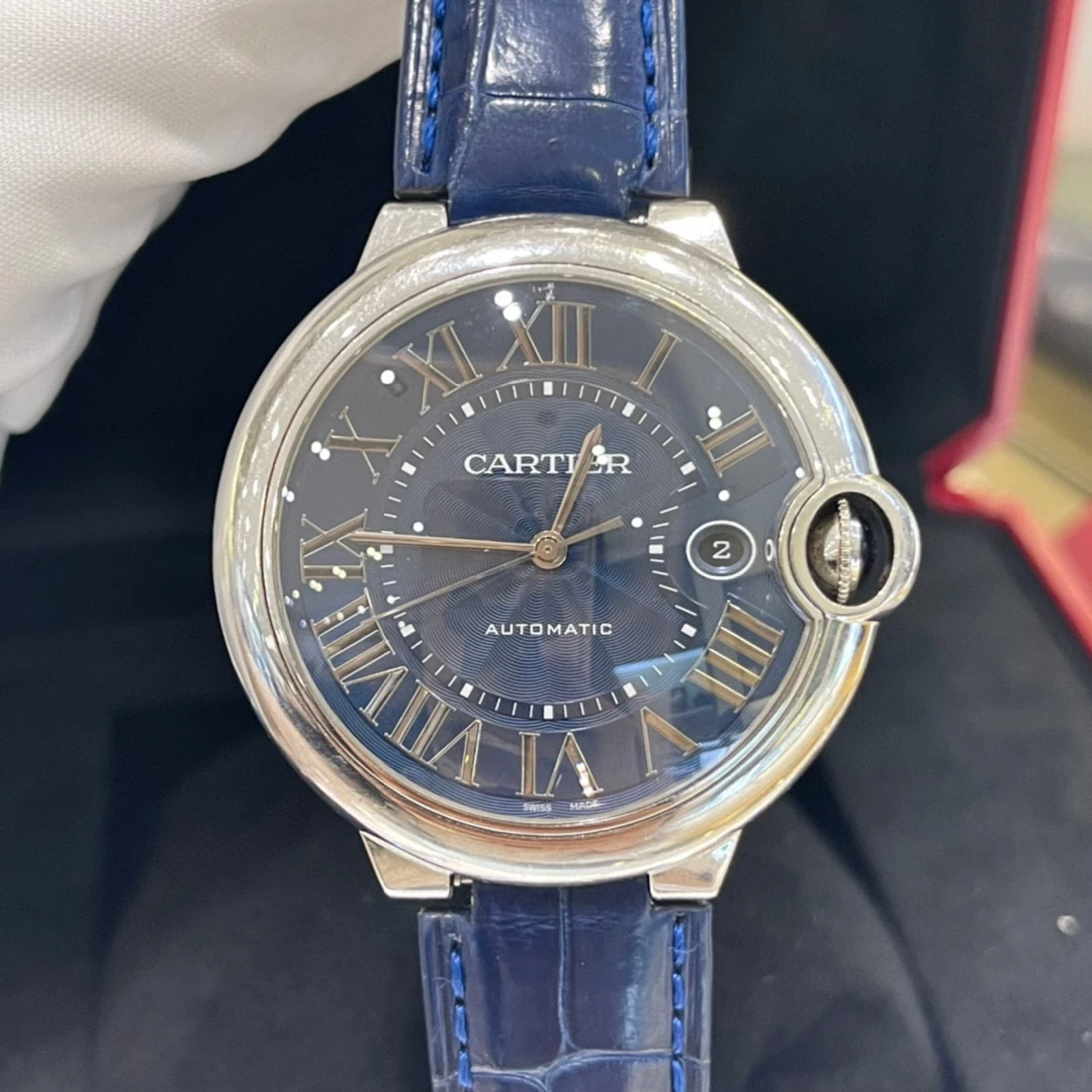 99新 Cartier/卡地亚 三只鱼/WSBB0025/19年全套/蓝盘/42mm
