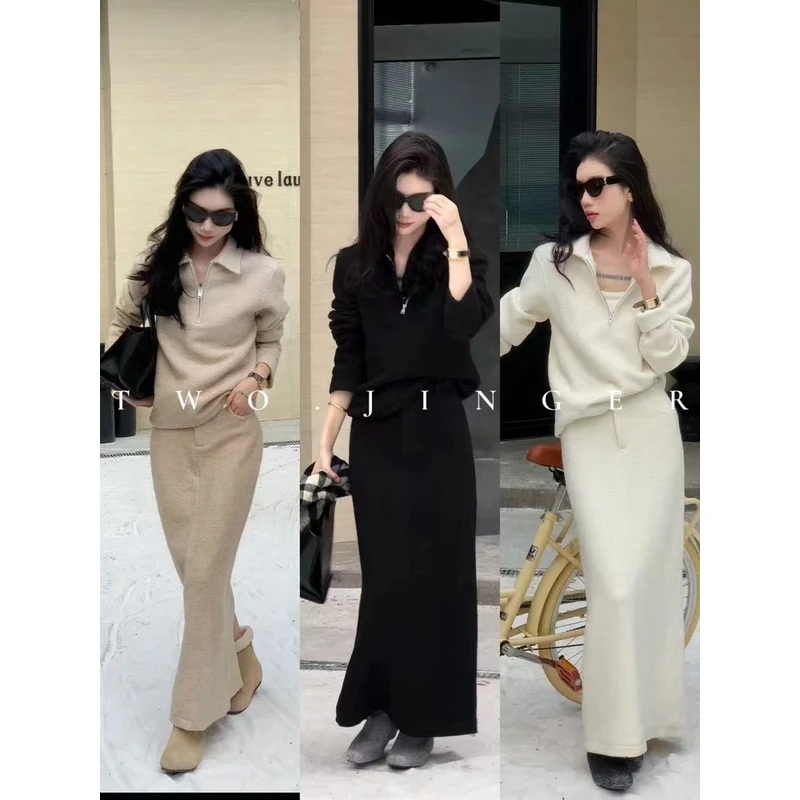 二静子 极简约静奢（大明星）高端定制气质羊毛加厚套装HG78855