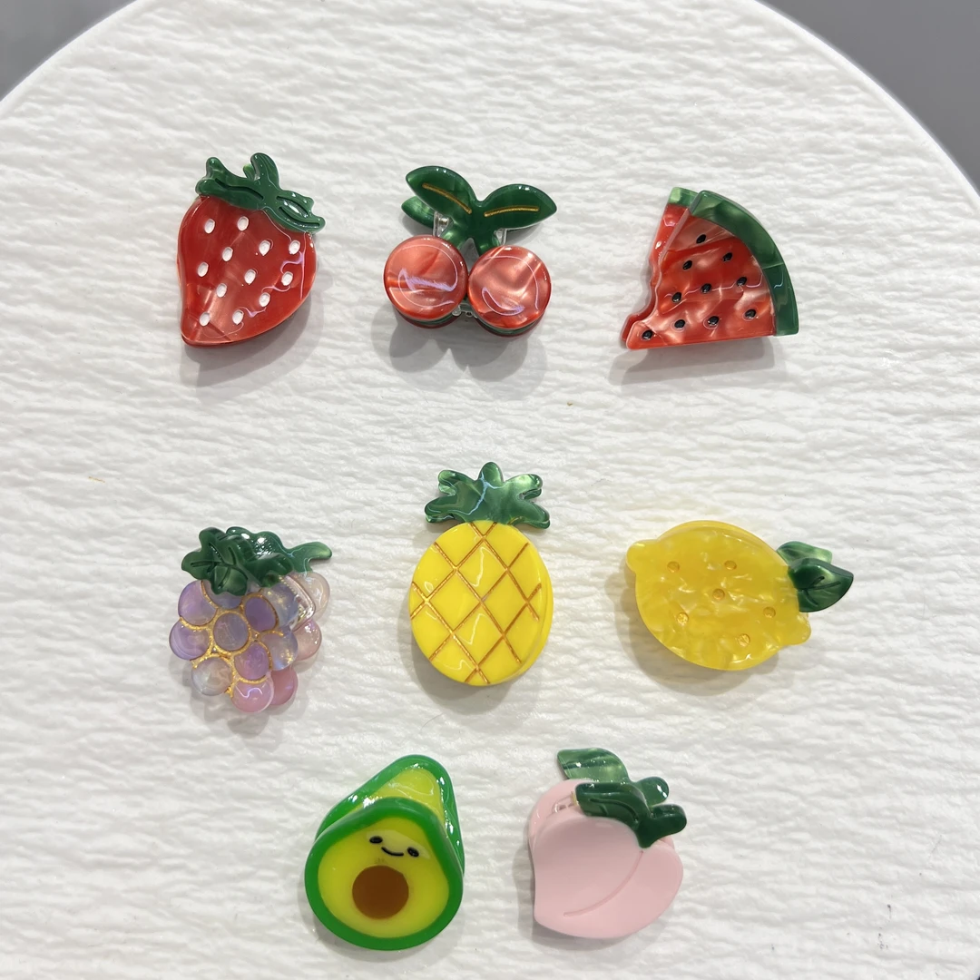 可爱水果卡通刘海小抓夹 迷你抓夹 樱桃抓夹儿童刘海侧边夹发夹