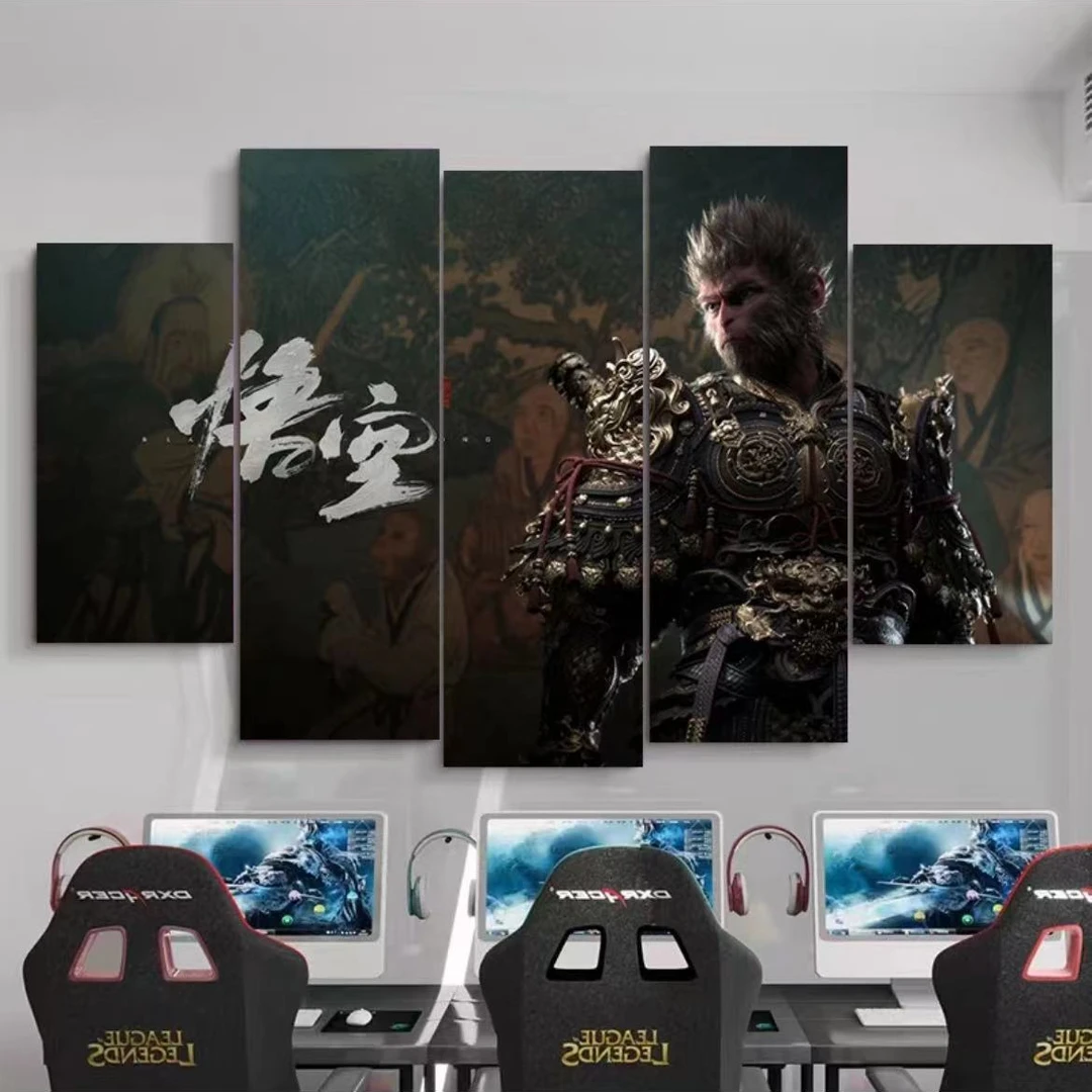 【黑神话悟空】五联挂画客厅卧室装饰挂画PVC60*100