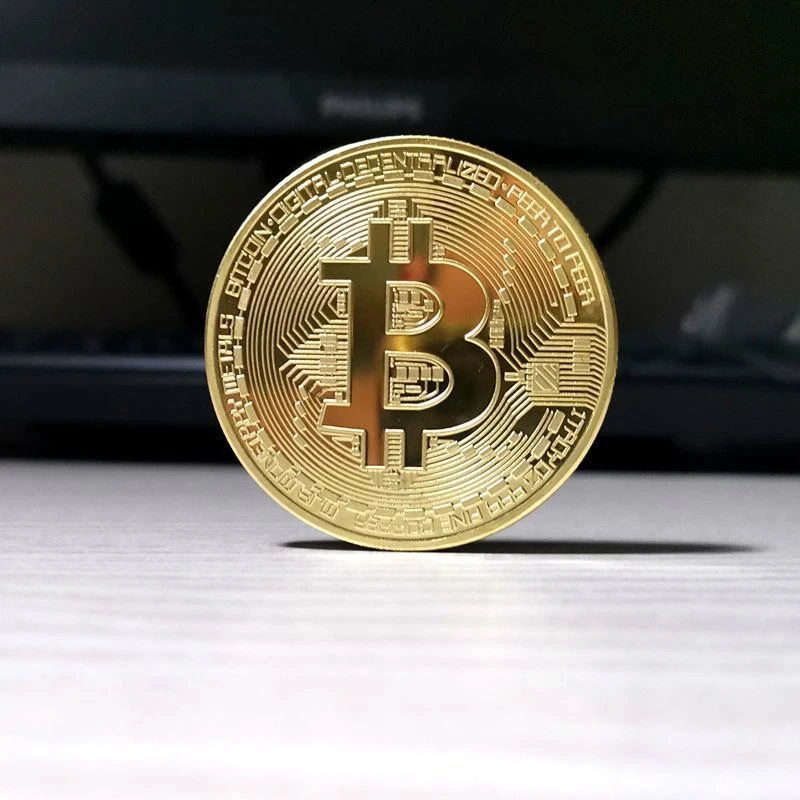 加厚比特纪念金银色数字虚拟美国bitcoin纪念礼物幸运品创意礼物