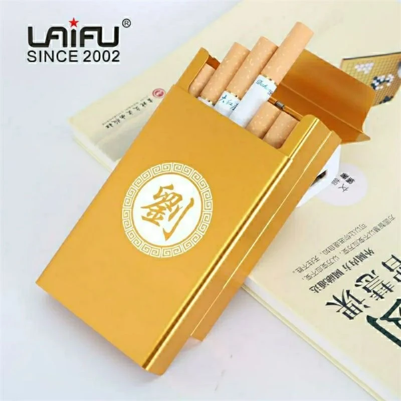 烟盒20支装超薄金属壳铝合金创意男士便携自动弹盖装烟盒子定制潮