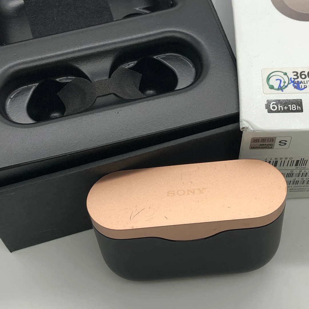 80新  SONY WF-1000XM3原盒 铂金银色蓝牙耳机/1030745
