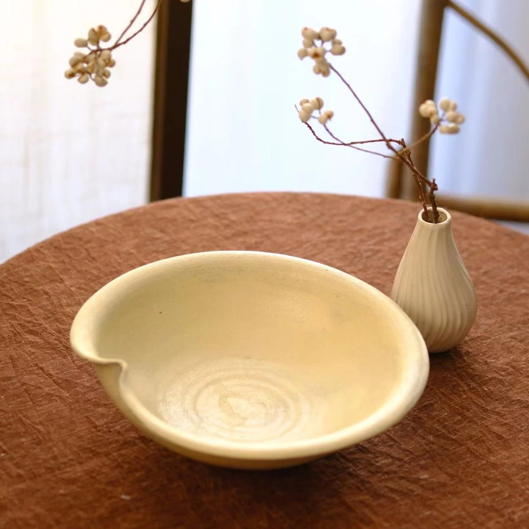 小喜宅 喜小满单边握手盘(白)（口径19.5cm）