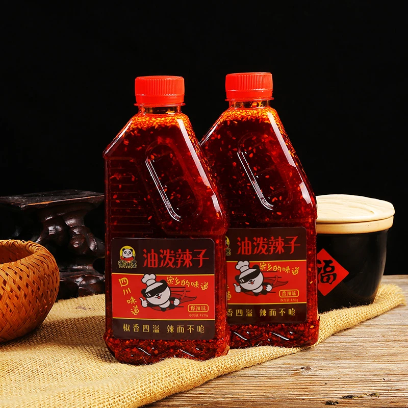 【肖瑶专属】四川油泼辣子辣椒油香辣熟油凉拌菜调味料辣椒酱420g