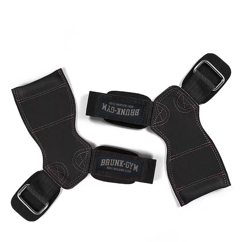 健身助力带硬拉引体向上手套握力护掌护腕拉背单杠防滑男