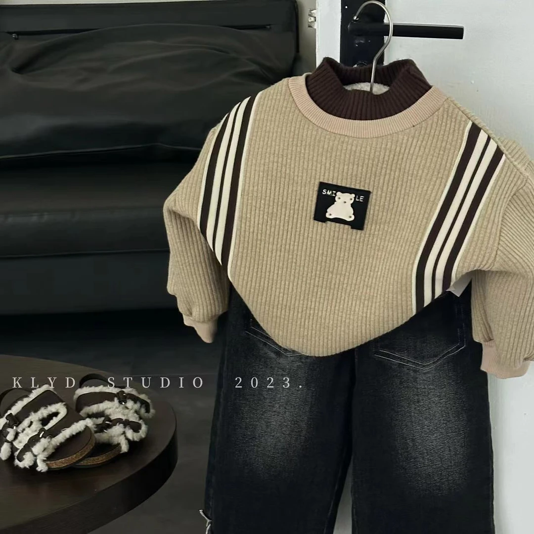 【MJL】冬款 韩版 双层 加绒 儿童 卫衣dyj23823