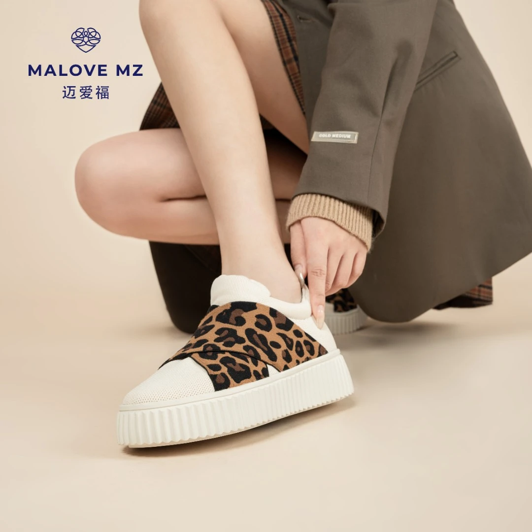 MALOVEMZ时尚厚底百搭交叉绑带单鞋女2024春秋新款低帮一脚蹬单鞋