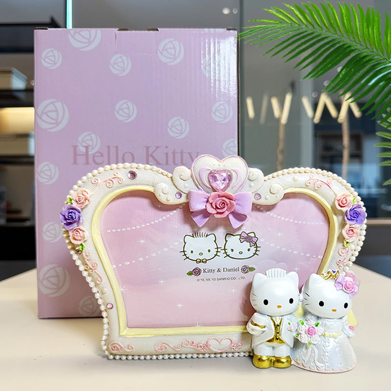 三丽鸥hello kitty花朵相框相架 情人节儿童桌面摆件生日礼物礼品