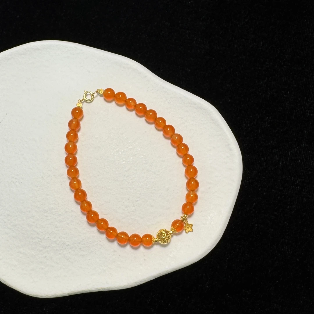 【有钱花】南红手链 （天然珠宝多样性发其一）