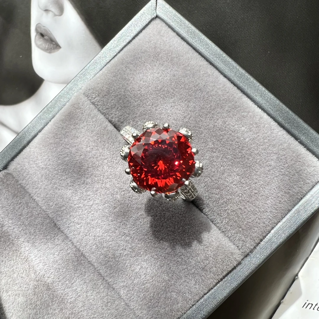 南非九矿区戒指5ct【永不熄灭的火焰】温柔红戒指LB120