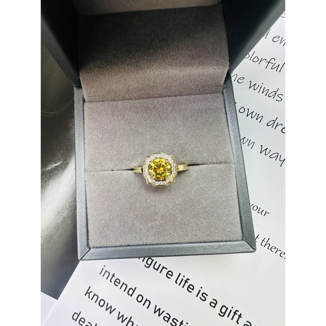 南非九矿区戒指1.2ct【落日融金 流光照人】戒指LB035