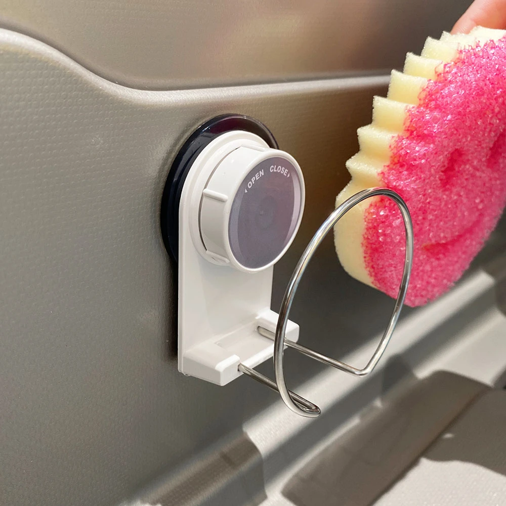 厨房洗碗海绵沥水架家用吸盘水槽置物架子壁挂百洁布收纳架免打孔