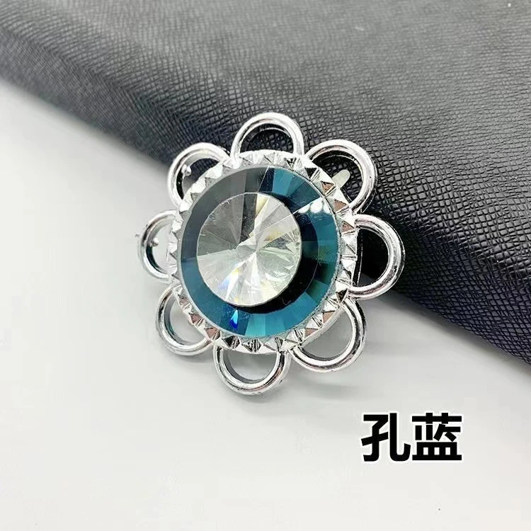 窗帘平幔装饰太阳花水晶纽扣5cm包邮到家