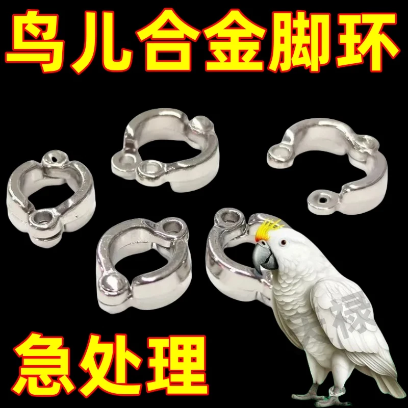 【防水防刮鹦鹉开口脚环】开口合金玄凤脚环太阳放飞八哥防丢神器
