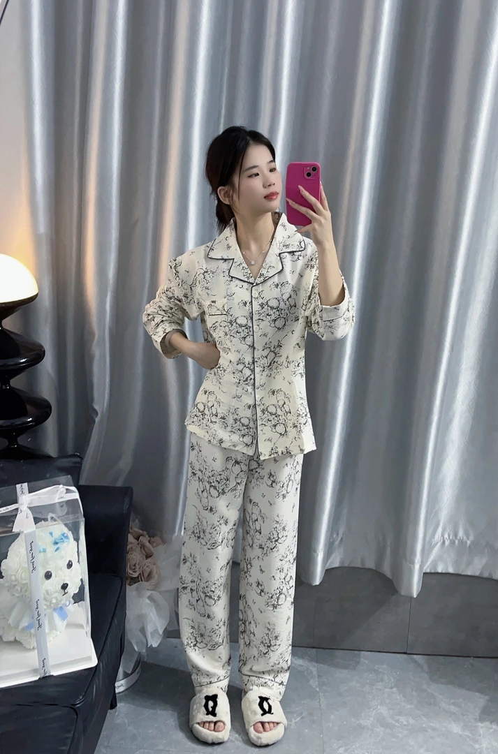 【虎妹推荐】小个子水墨画千鸟格睡衣
