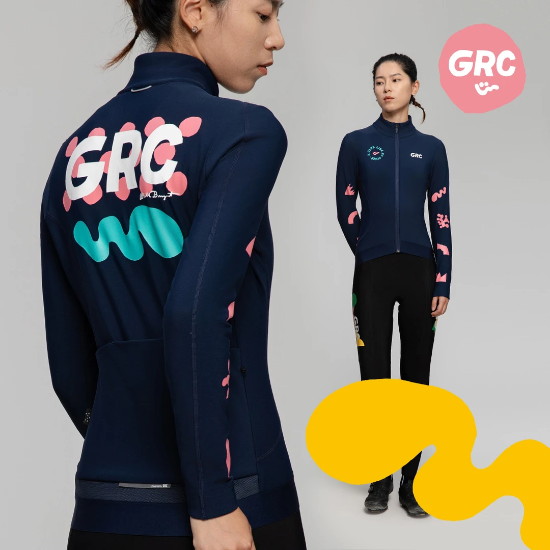GRC桀骜无尽秋冬新款Will Bryant联名抓绒保暖公路自行车骑行服女