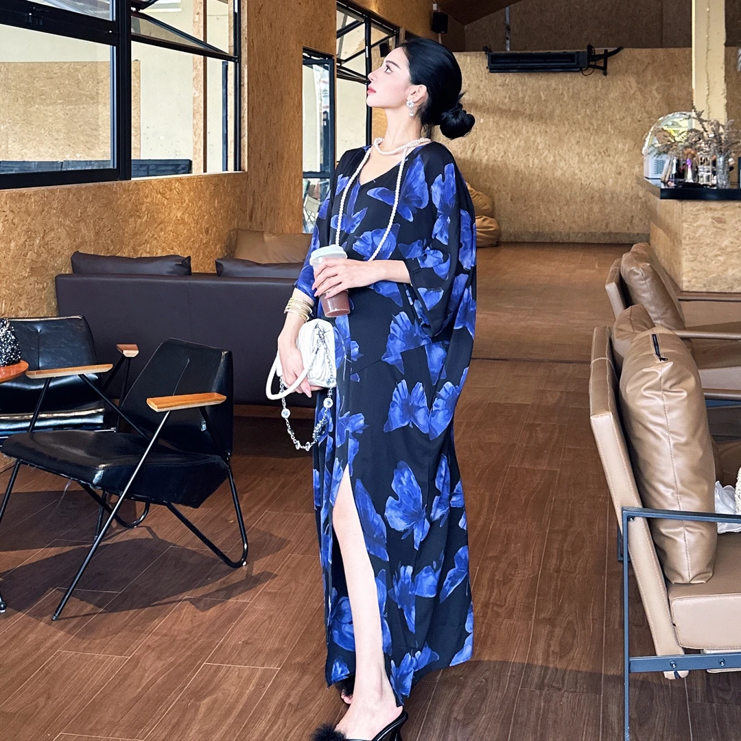 【肥猫精选】01气质优雅修身显瘦法式时尚中长款连衣裙