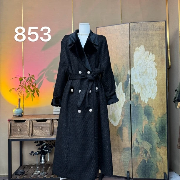 853黑色小香风外套