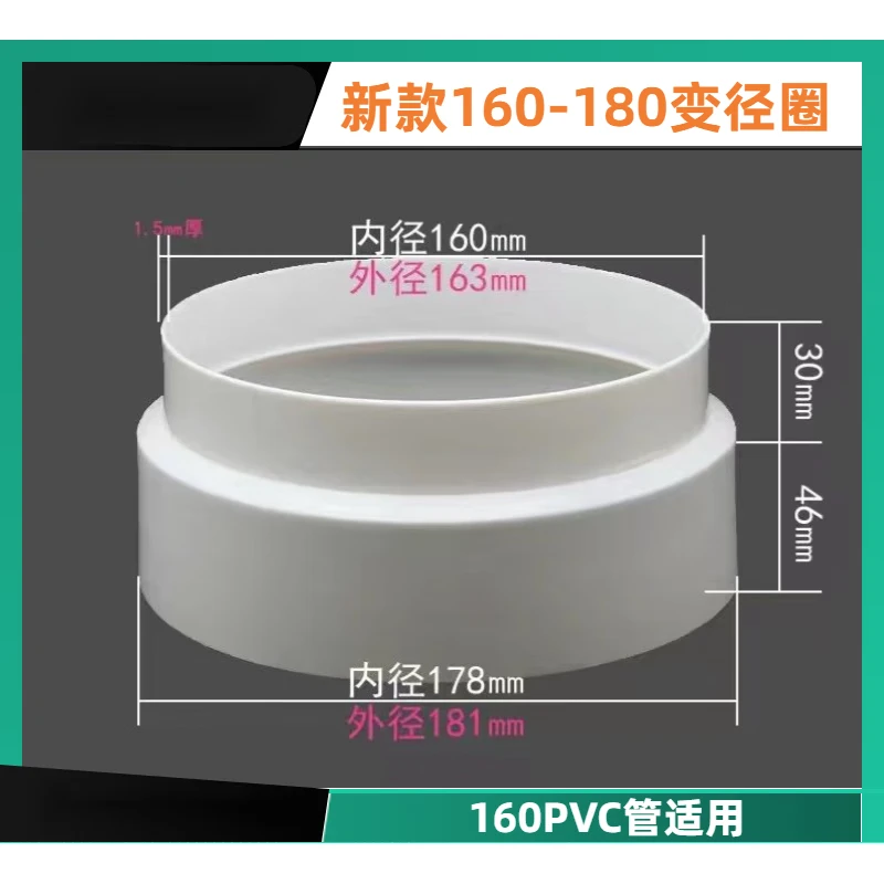 油烟机出风口变径圈180转160转换接头烟管厨房转接口18*16安装