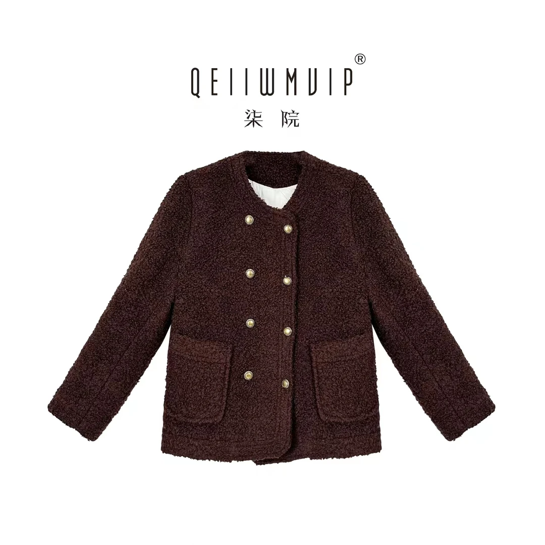 【断码捡漏】秋冬百搭法式时尚轻奢羊毛小香外套韩版9486