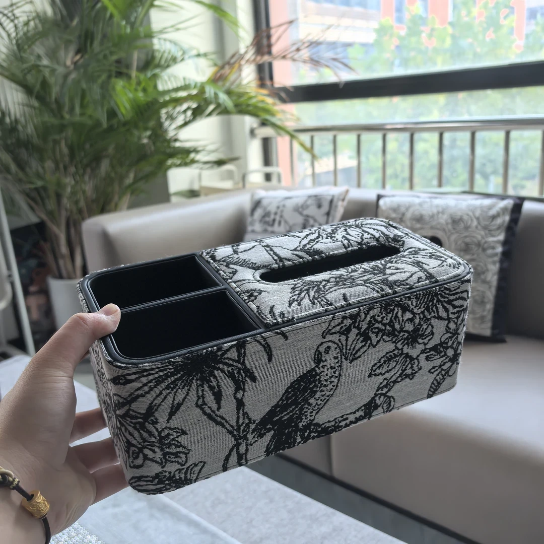 圆角多功能纸巾盒手提茶几遥控器收纳盒整理盒储物纸巾盒客厅