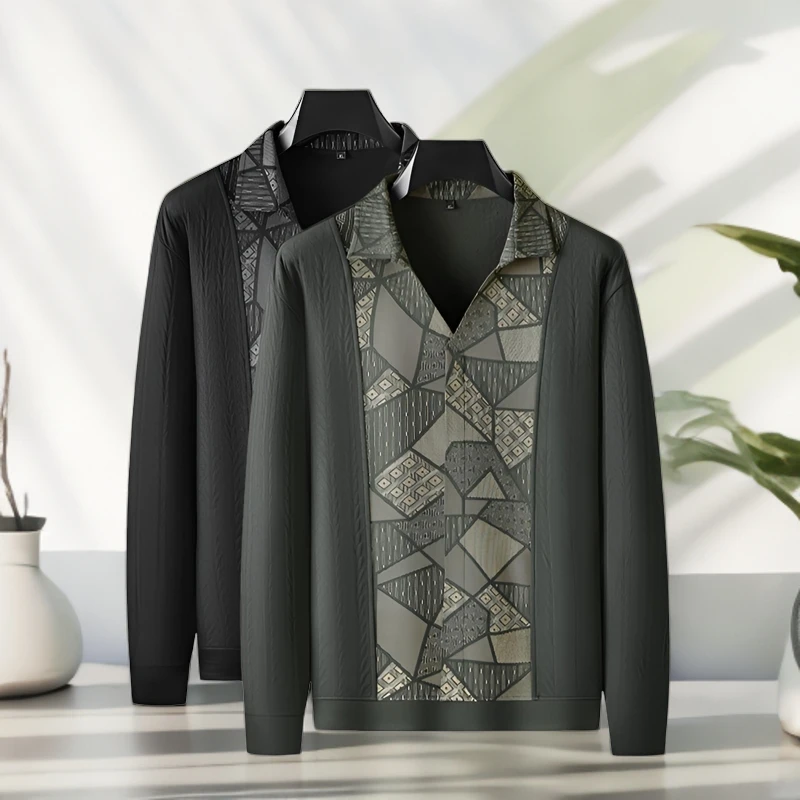 200斤以上大码男士拼接假两件胖子秋季新款开衫加大加肥胖子长袖