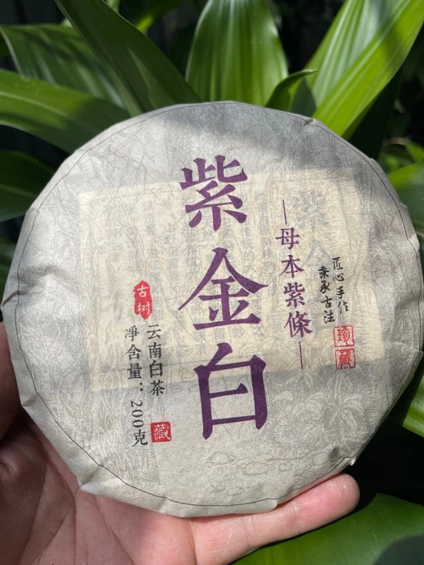推荐，云南特有品种，16年陈紫金白茶饼