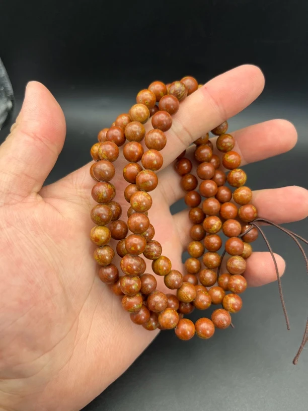 泗水砭石老料108精挑串珠