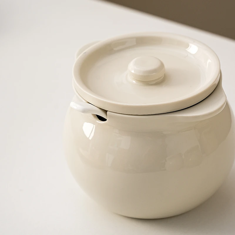 装猪油罐家用大油罐耐高温陶瓷熟油荤油泼辣子辣椒油厨房储物有盖