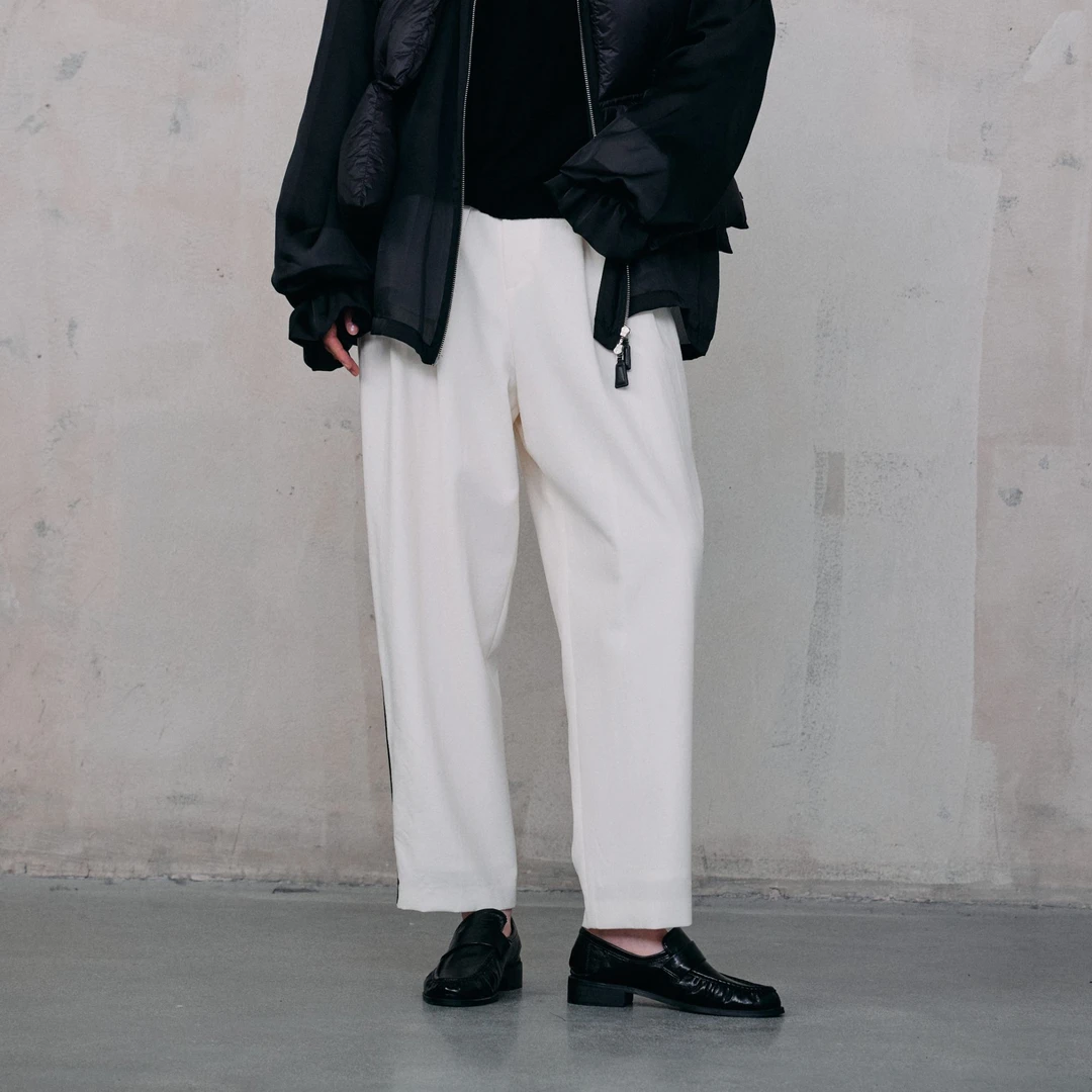 有尾YOUWEI 出芽运动风窄腿西裤 Y5424413休闲裤针织直筒时尚宽松