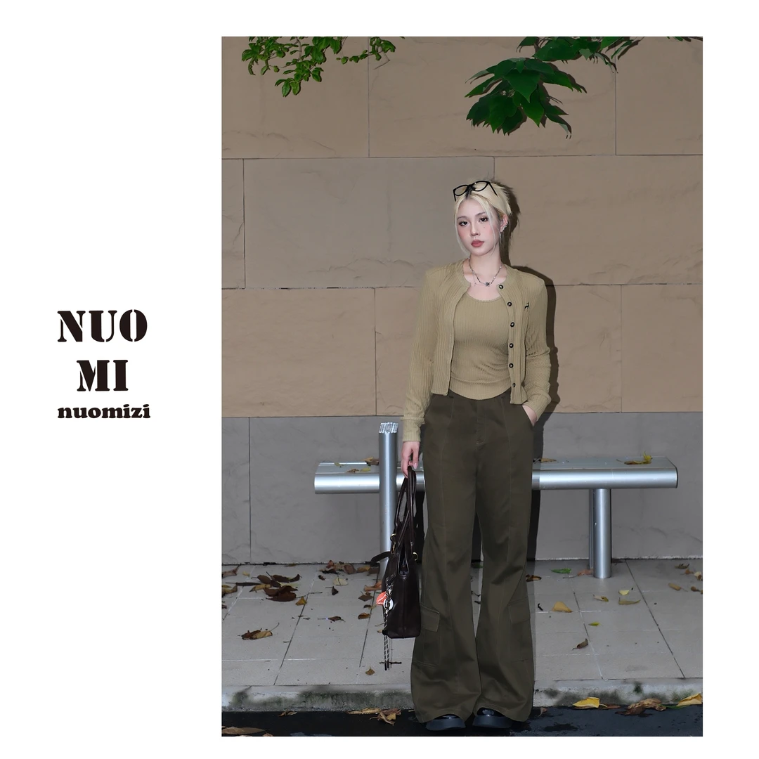 ZOZ糯米子【喇叭工装裤】美式工装复古时髦感阔脚长裤