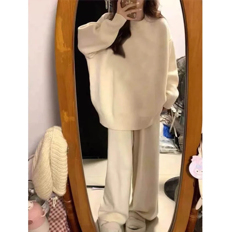 加厚毛衣女秋冬大码胖mm2-300斤慵懒宽松保暖内搭针织衫长袖上衣