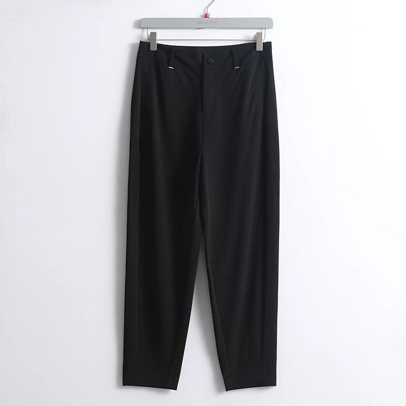 31223 柜货！简约 时尚百搭女式夏季黑色小脚休闲裤