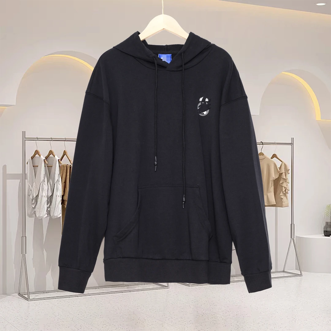 8809 简约百搭！ 女式春秋黑色印花休闲卫衣