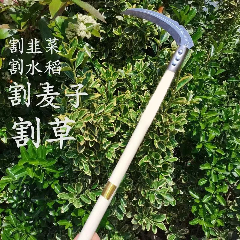镰刀草镰子割草神器割玉米专用户外长柄连农具割秸秆水稻镰刀割草
