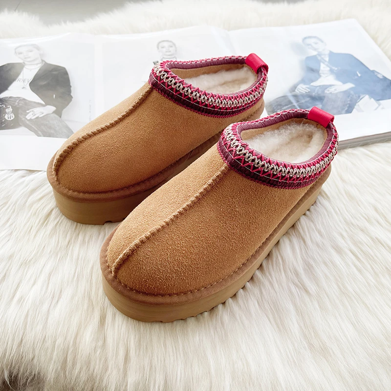 桑坡雪地靴民族风秋冬雪地靴女士加绒加厚冬季发泡平底厚底休闲